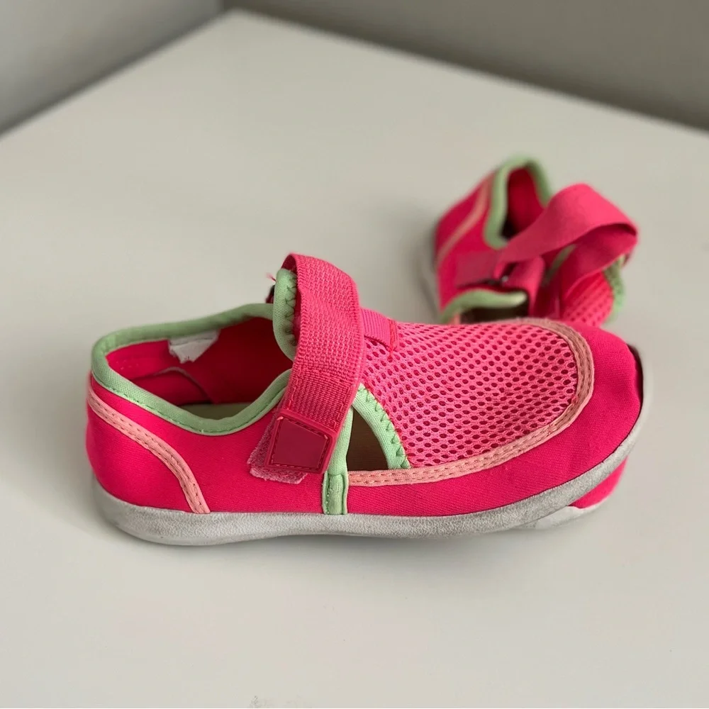 Wonder Nation Girls' Beach Water Shoes Pink Neon Size 11/12